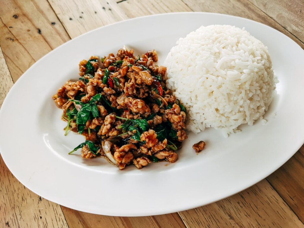 Thai-Chill-Basil - Stir Fry and Rice 